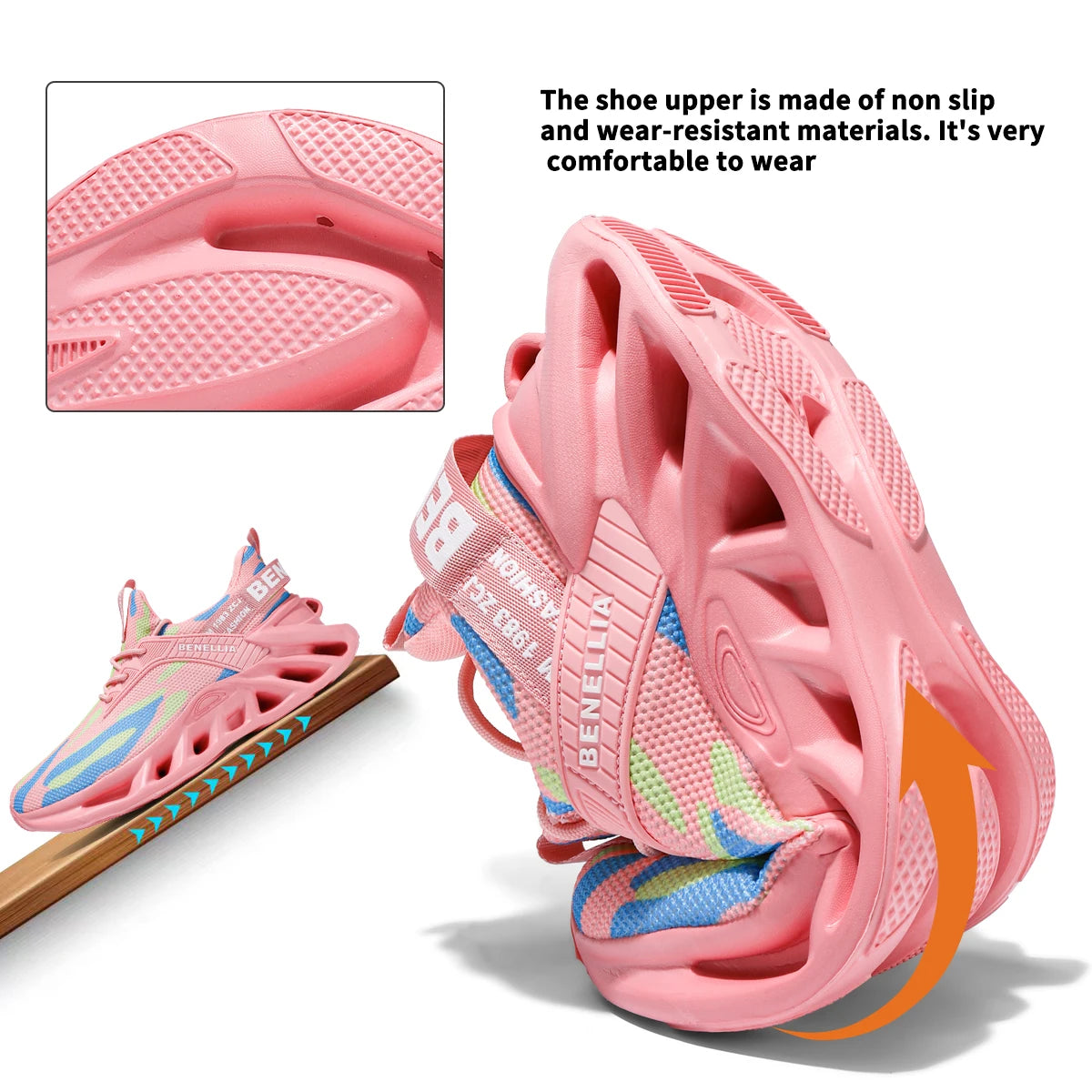 Running shoes for men and women, lightweight mesh, breathable and comfortable, flat and soft tennis shoes