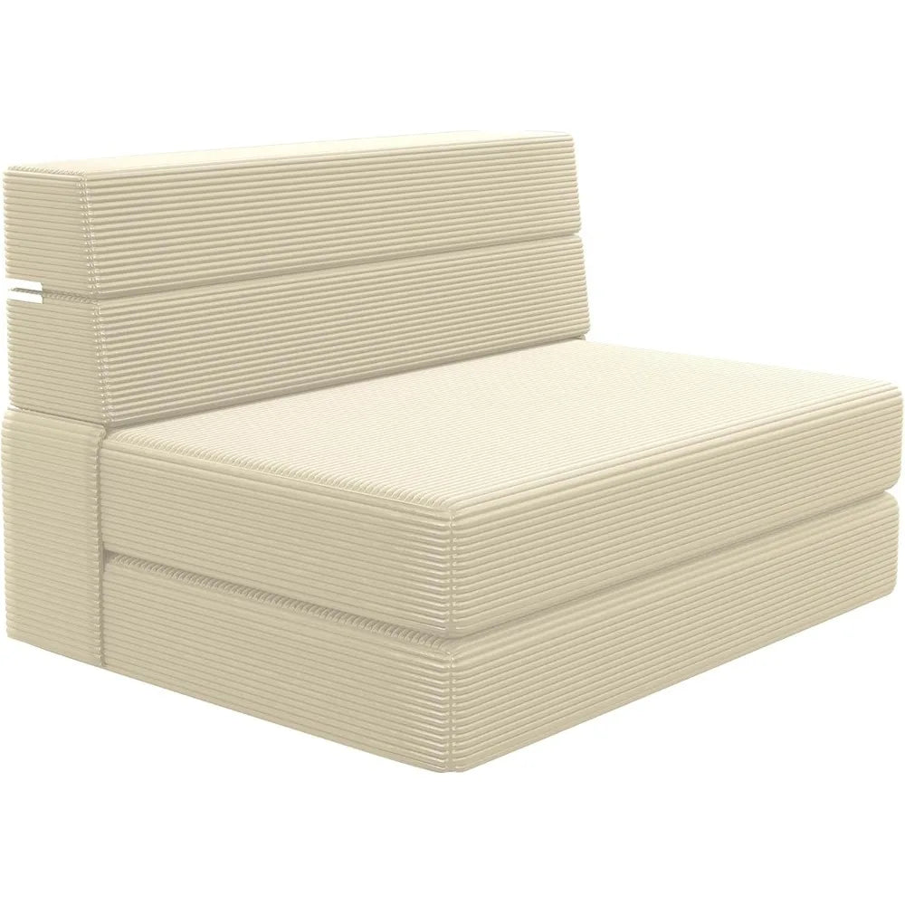 Memory Foam Sofa Bed, Convertible Futon Couch with Back Support, Foldable Floor Mattress Sleeper Chair for Living Room
