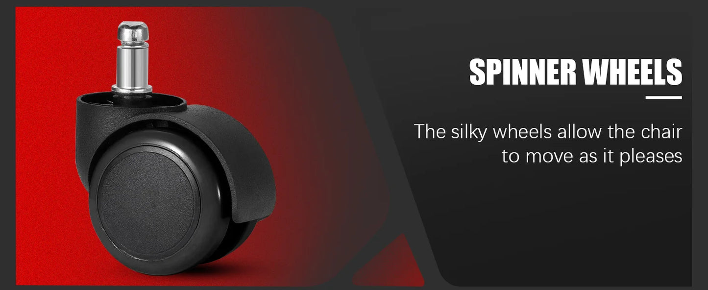 Ergonomic Gaming Chair for Adults, Comfortable Computer Chair for Heavy People, Adjustable Lumbar Office Desk Chair with Wheels,