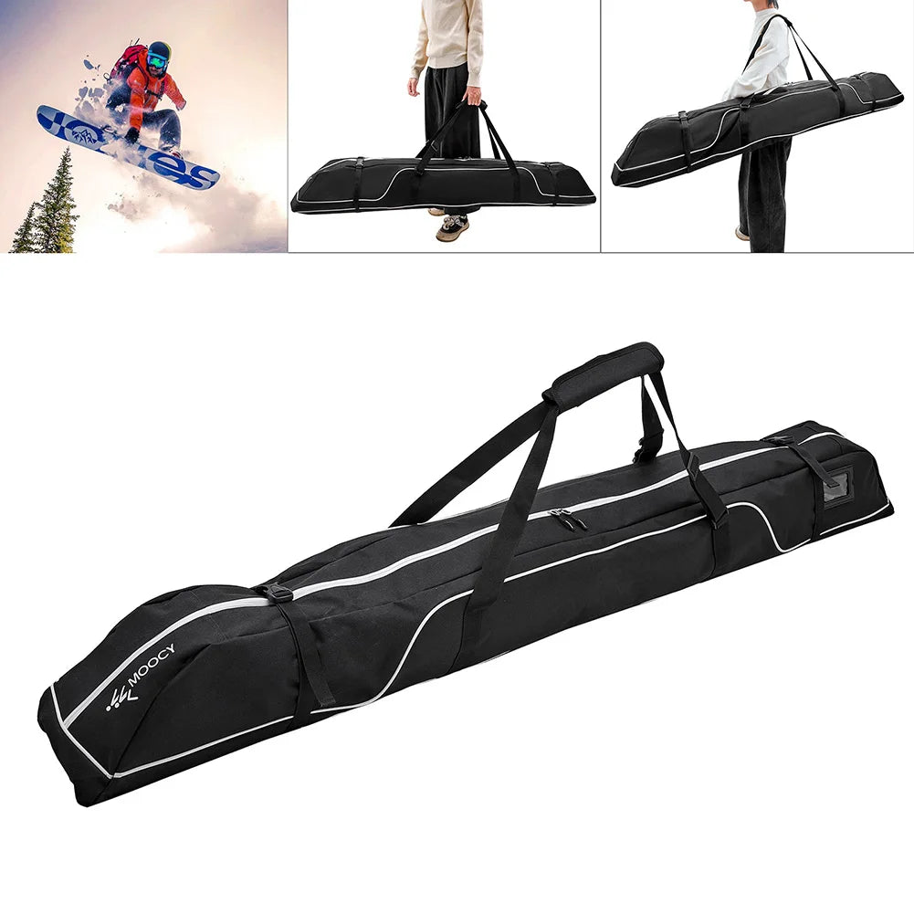 172cm Ski Travel Bag Adjustable Ski and Snowboard Equipment Travel Bag  Handle Waterproof for Snowboard Goggles Gloves