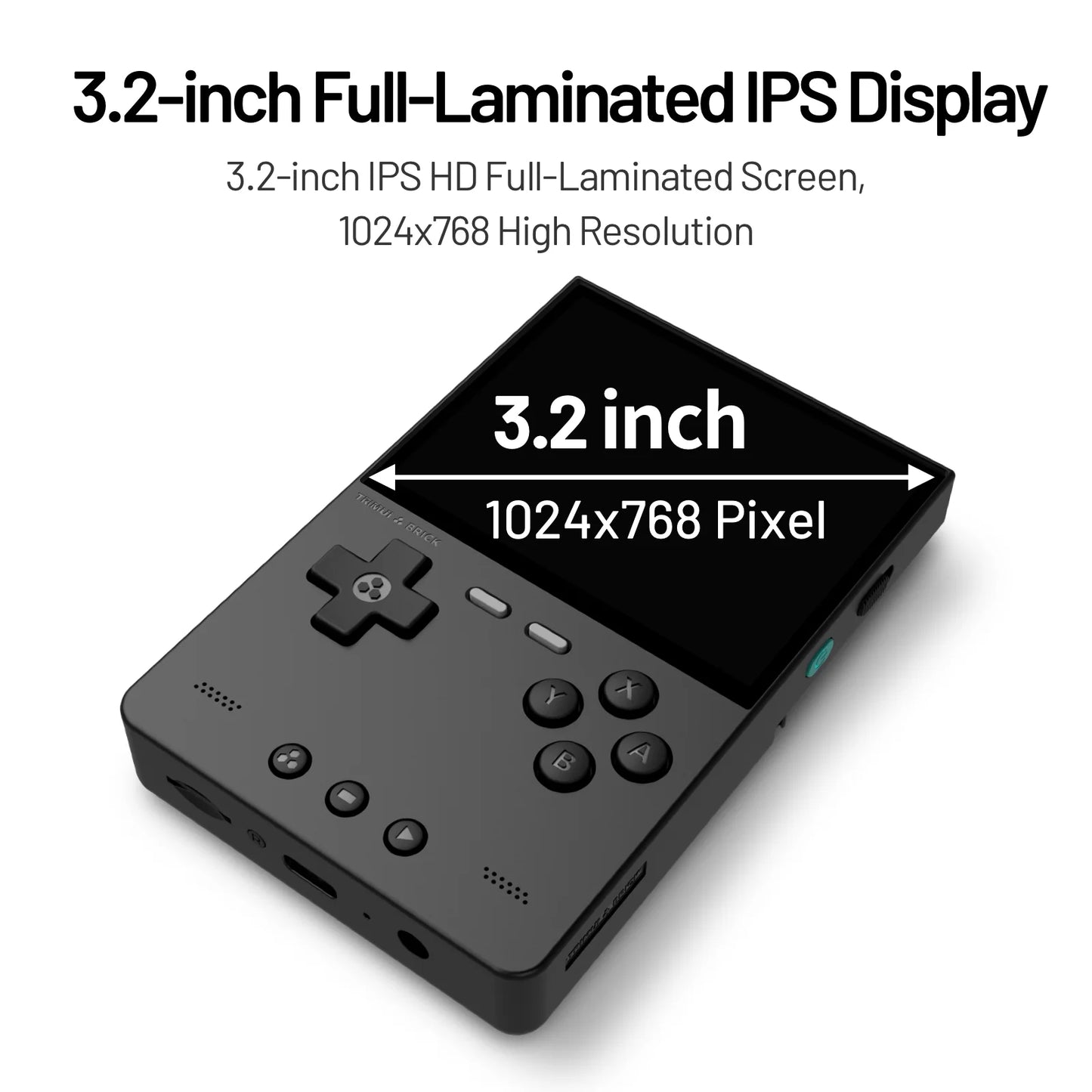 Trimui Brick Retro Handheld Gaming Console - 3.2-Inch HD IPS Screen, Allwinner A133P Chip, Supports Up to 1TB Expansion