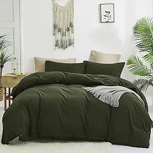 Dark Green Comforter Set Queen Olive Green Bedding Comforter Men Army Bedding Set Soft Breathable Blanket Quilts Minim