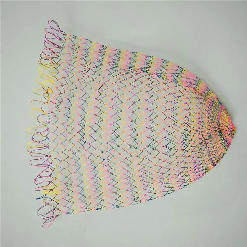 Depth Nylon Fishing Net Collapsible Rhombus Mesh Hole Folding Dip Net Outdoor Fishing Tools Fishing Catchers Planting Tackle