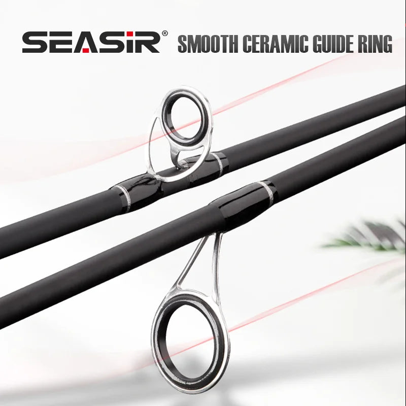 Seasir Grandmaster Spining & Casting Fihsing Rod Carbon Cloth 6kg Weight Smooth Ceramic Guide Ring Lure Weight 4-22G 1.8M-2.4M