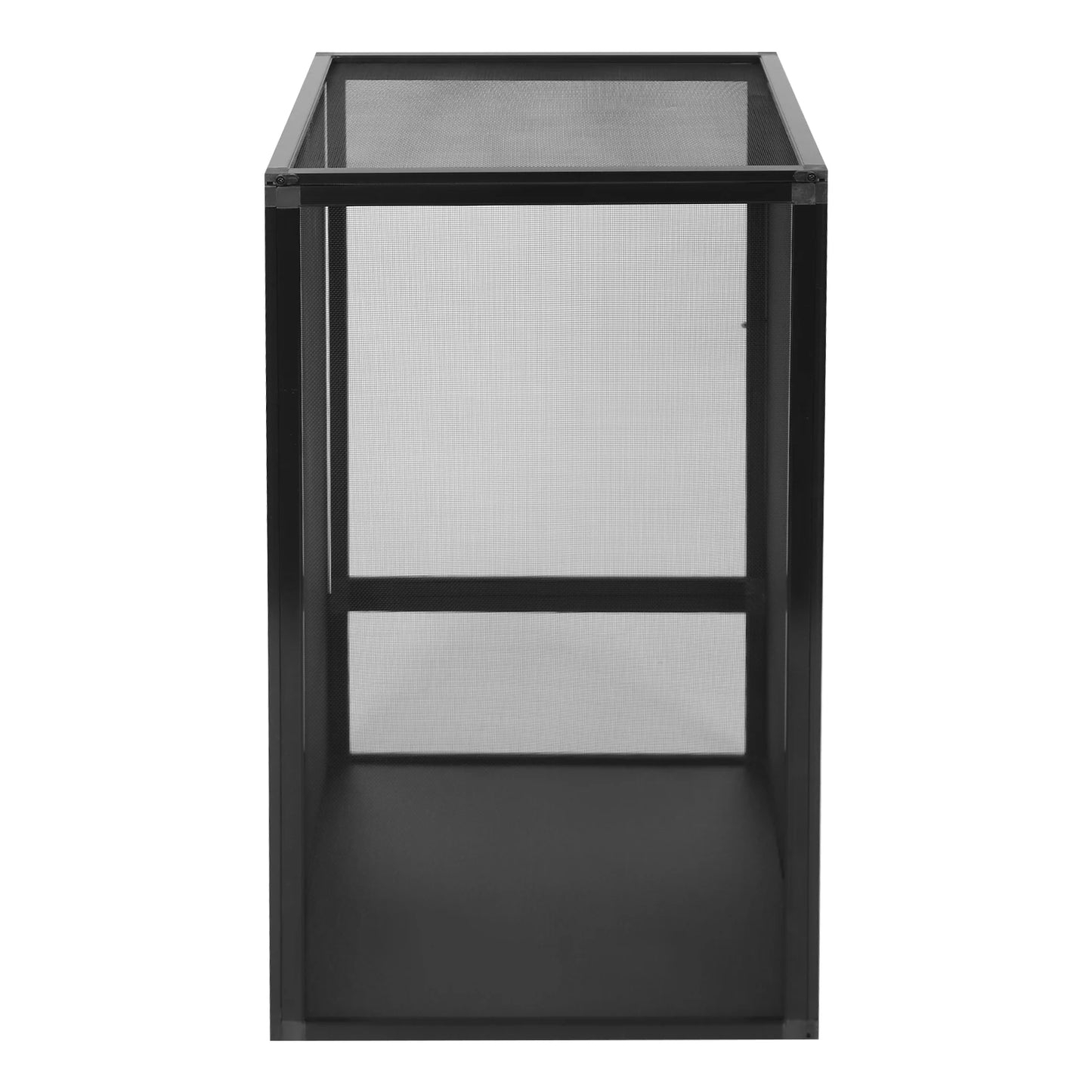 Micro Habitat Terrarium Enclosure, Rectangular Freestanding Reptile Feeding Box, Reptile Pet Feeding Net Box Black 20kg