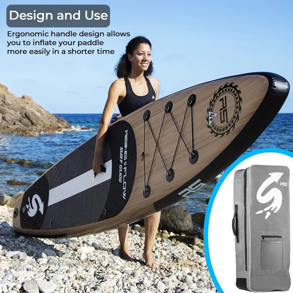 Inflatable Stand Up Paddle Board with Premium SUP Accessories – Wide Stable Design with Non-Slip EVA Deck Pad for Adults