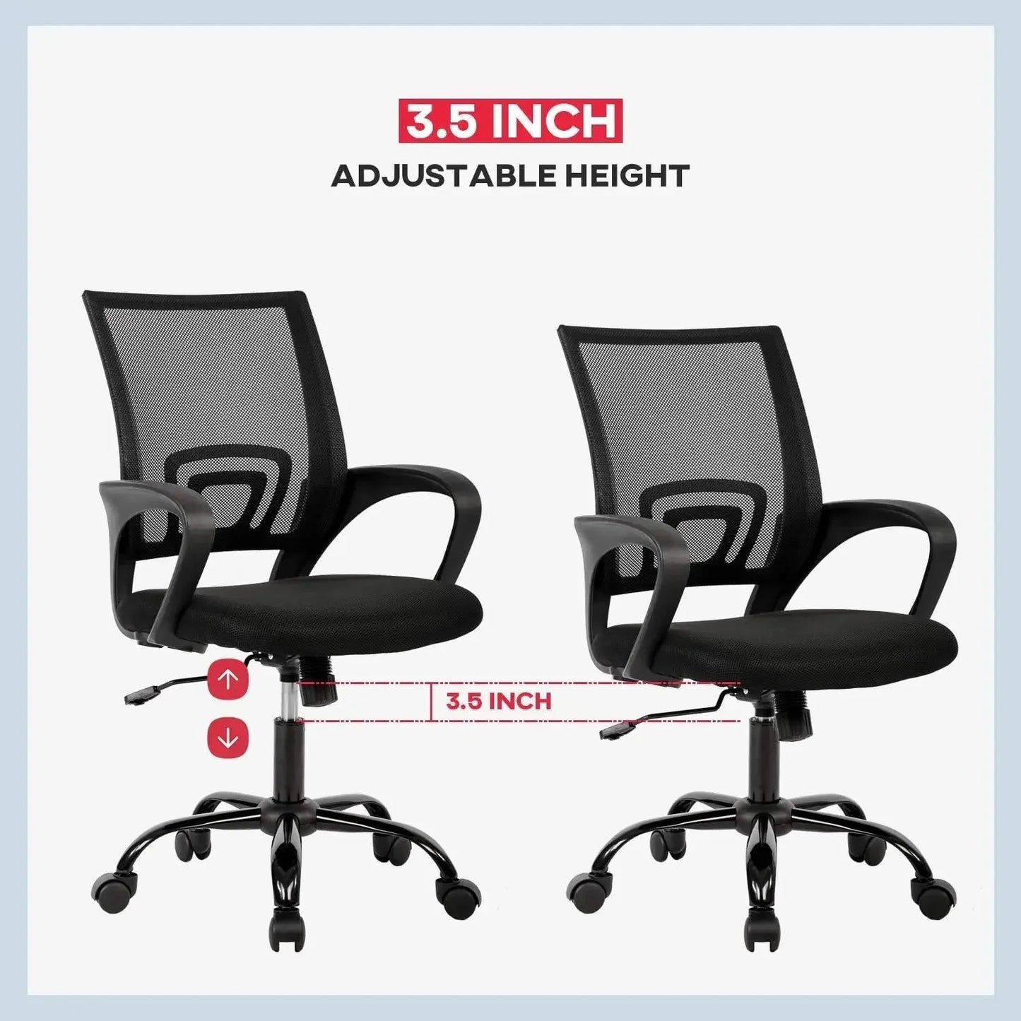 Customizable-Office Chair Ergonomic Cheap Desk Chair Mesh Computer Chair Lumbar Support Modern Executive Adjustable
