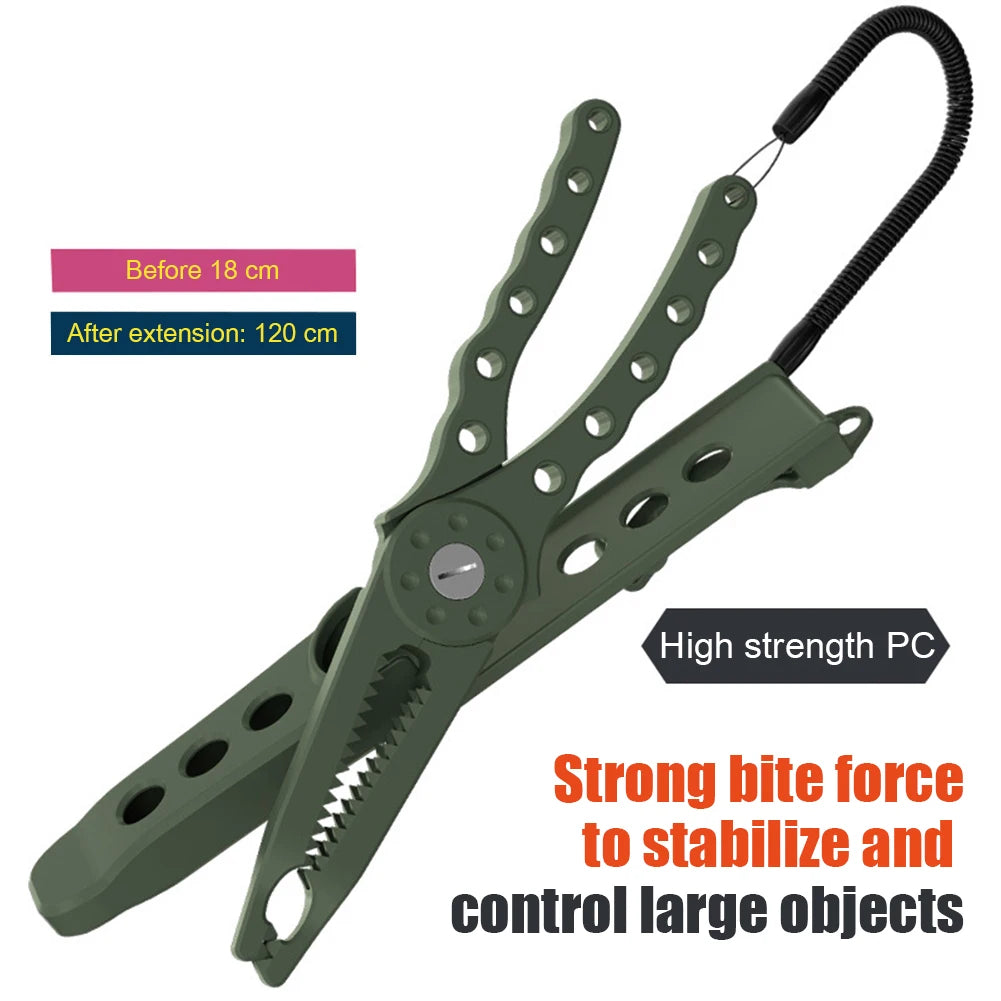Fish Grip Fishing Plier Adjustable Fish Line Cutter Scissors Multifunction Fishing Body Clamp Fishing Accessories