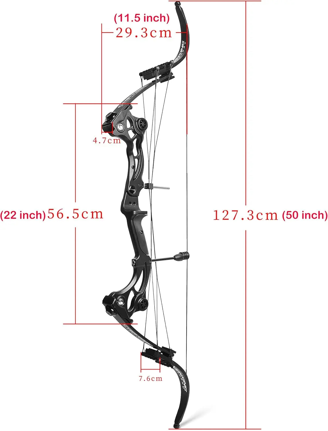 Recurve Bow American Hunting Bow 320FPS Draw Weight 40-55lbs Adjustable Compound Bow Right Hand for Archery Hunting Fishing Shoo