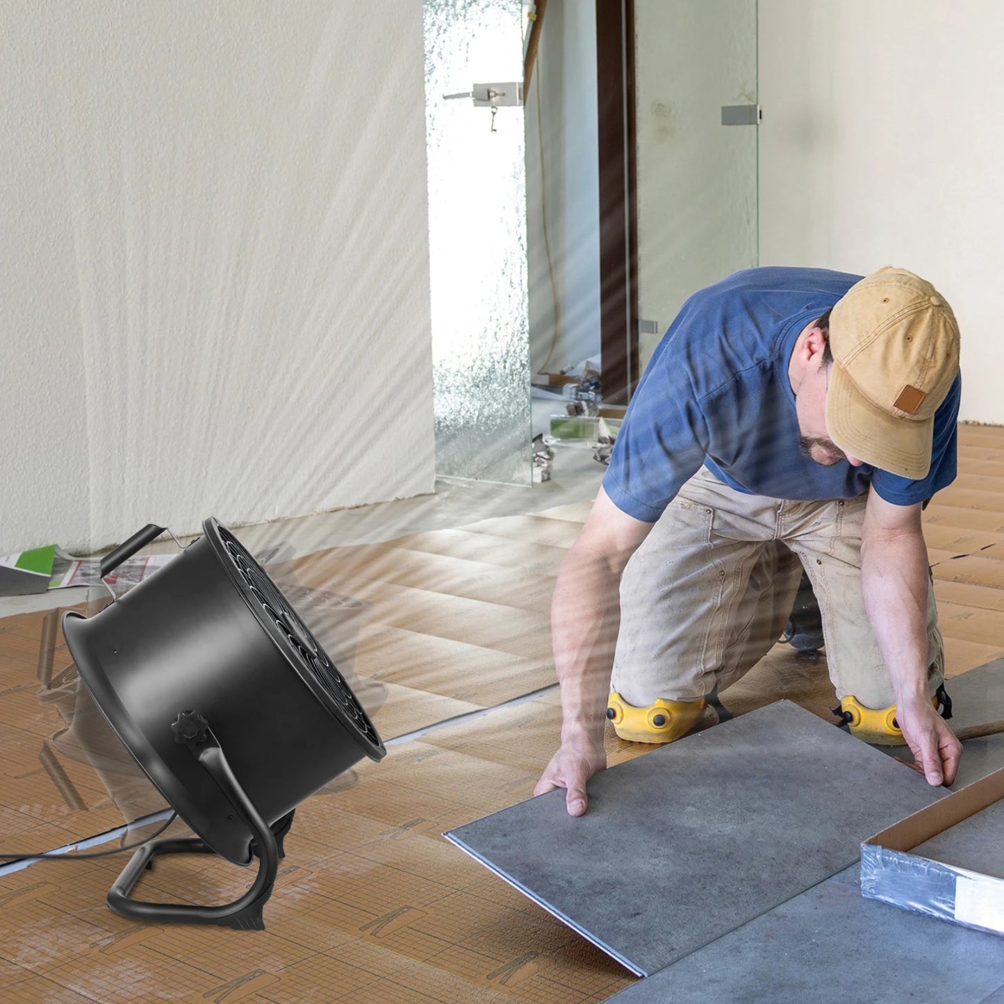 14 Inch Floor Fan 3 Speeds  Adjustable Tilt High-Velocity Industrial Fan