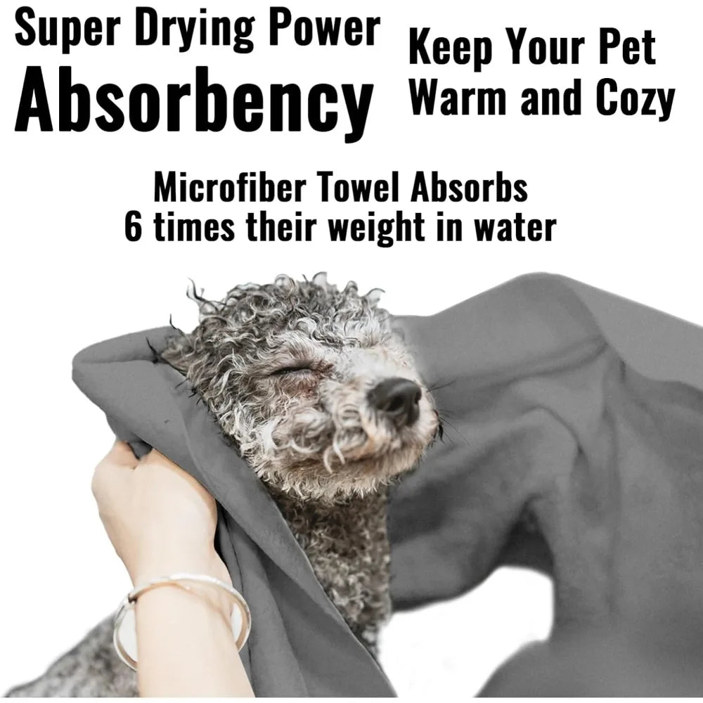 Microfiber Dog Towels for Drying Dogs, Super Absorbent and Soft Pet Grooming Towel, 40 Inch X 23.6 Inch, Perfect Dog Shower & Ba