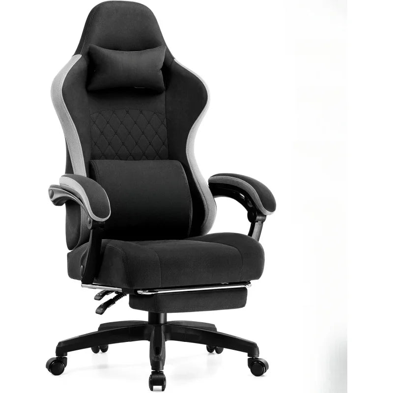 Computer Office Chair with Pocket Spring Cushion, Linkage Armrests and Footrest, High Back Ergonomic Computer Chair .