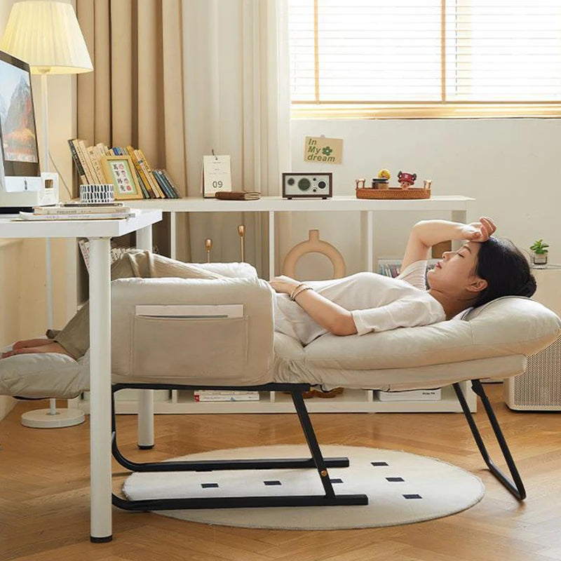 Sofa Chair Comfort Company Home Office Chairs Bedroom Reclining Backrests,Broadcast Chairs Cloth Metal adjustable Soft Foldable