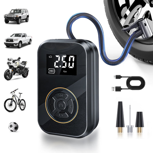 BELIBUY Portable Tire Inflator Car Tire Inflator Tire Inflator Pump With Digital Display Electric Inflator Mini Bicycle Air Pump