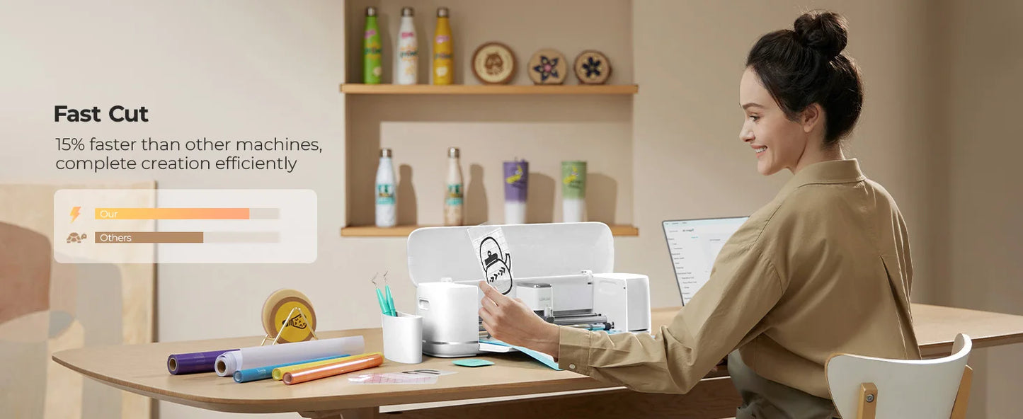 LOKLiK Vinyl Cutter Machine for all Crafts Create Customized Cards Smart Cutting Machine Compatible with iOS Android Windows Mac