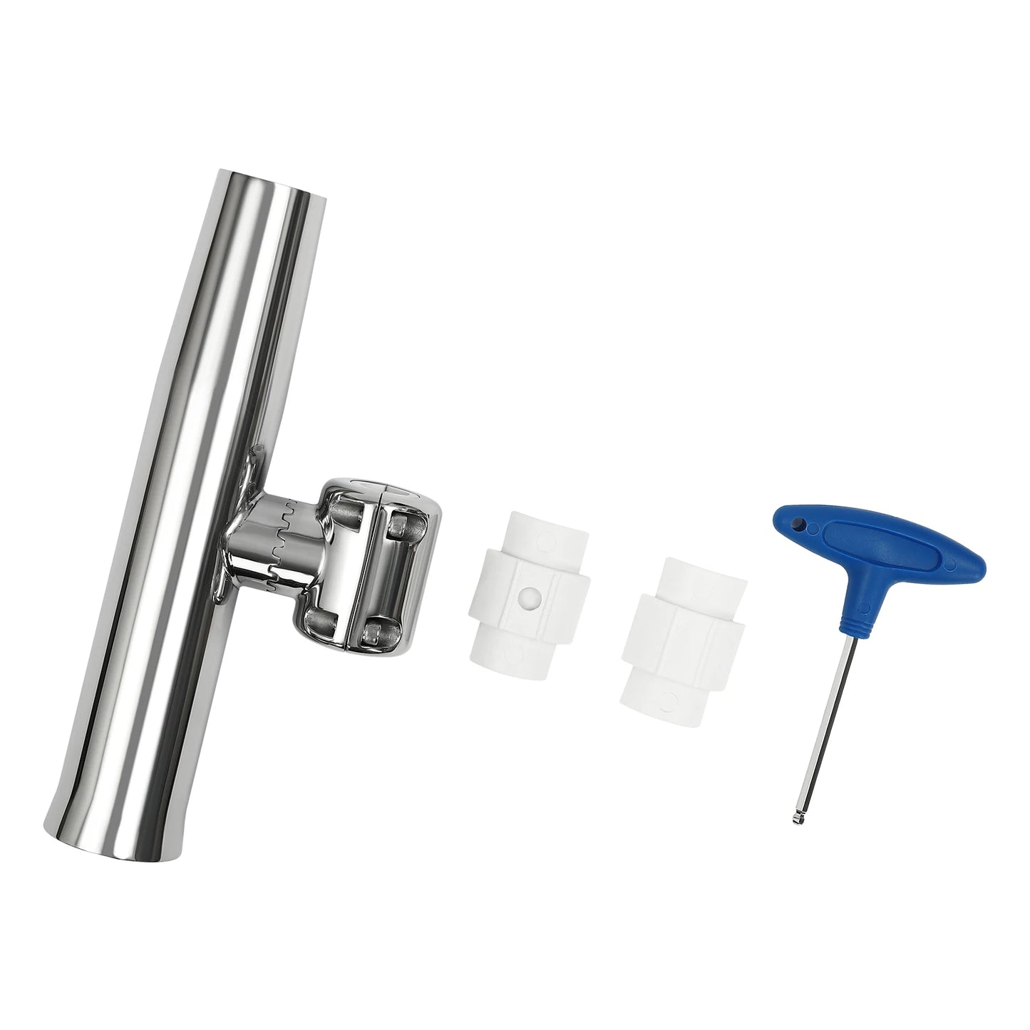 1PC Stainless Steel Fishing Rod Holder with Wrench, Duty Marine Grade Adjustable Rod Holder for Boat, Kayak, and Shore Fishing