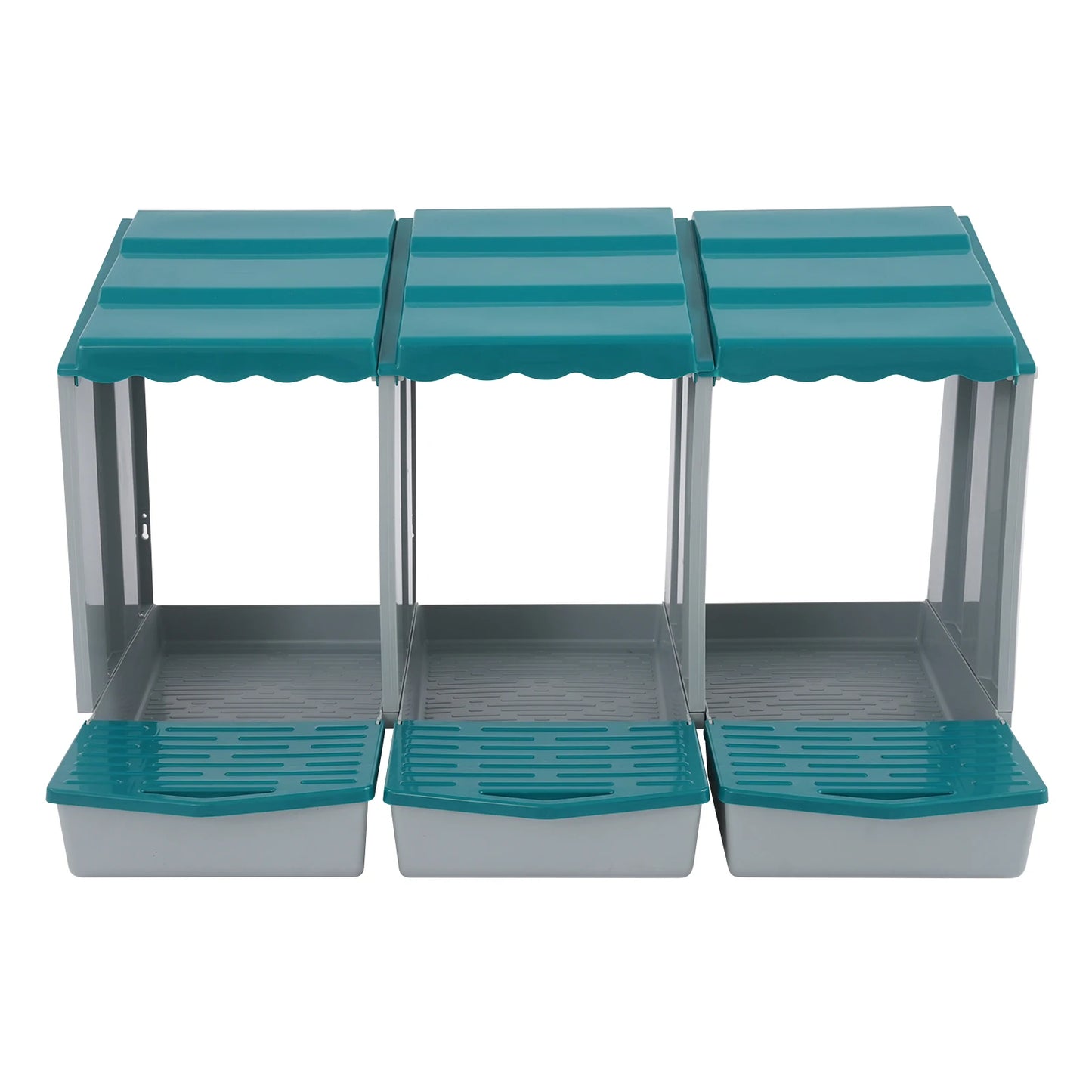 3-Compartment Chicken Nesting Box Chicken Laying Box with Egg Collection