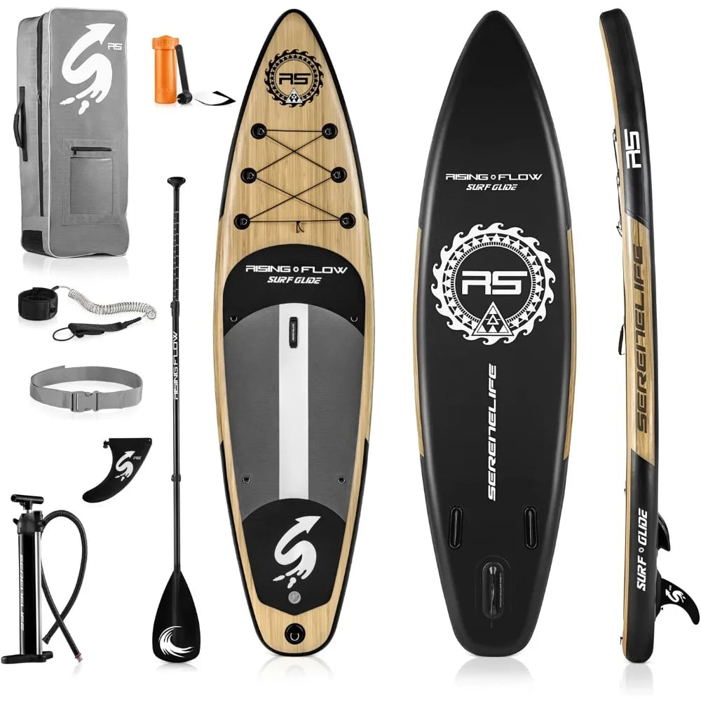 Inflatable Stand Up Paddle Board with Premium SUP Accessories – Wide Stable Design with Non-Slip EVA Deck Pad for Adults