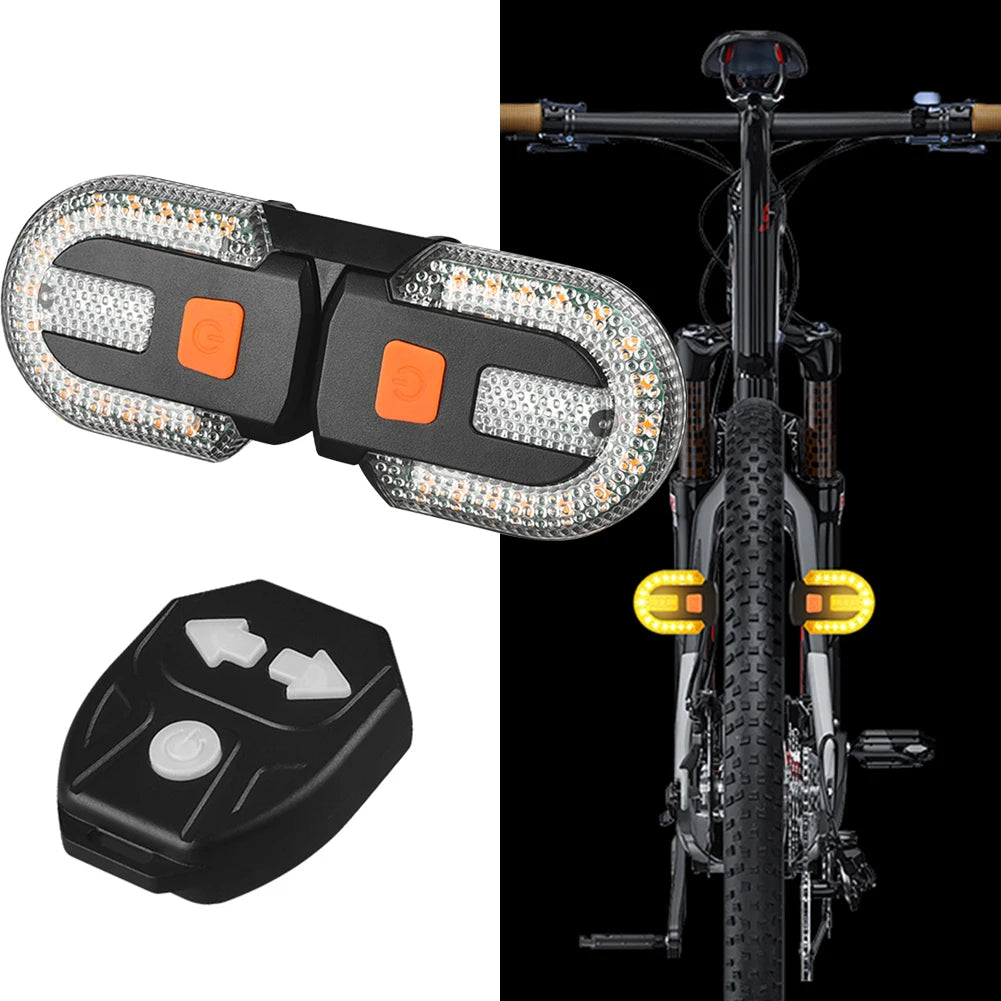 Bicycle Turn Signal Light Wireless Remote Control Bicycle Rear Light USB Rechargeable Cycling Back Light Bike Accessories
