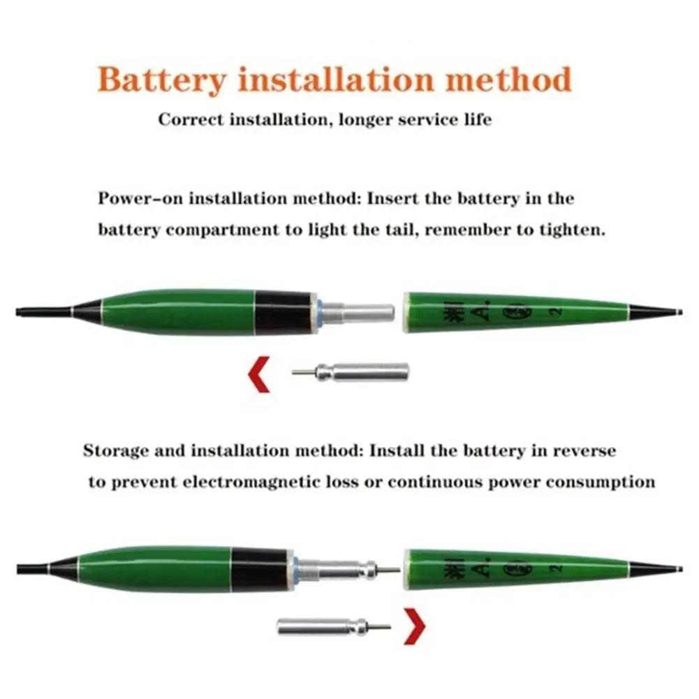 Battery Operated Night Fishing Float - Long-Distance Wood Light Bobber for River Fishing