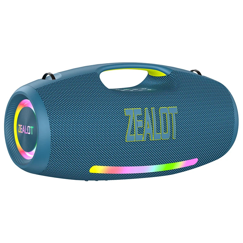 Zealot S89 250W Portable Bluetooth Speaker High Volume Waterproof 48000mAh Wireless TWS Subwoofer Suporrt USB/TF/AUX RGB light.
