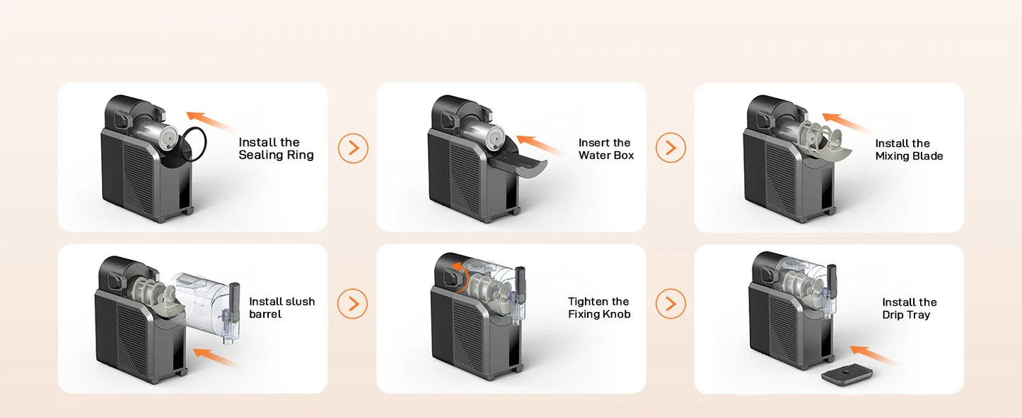 7 in 1 Professional Home Slushie Machine No Ice Needed Rapid Chill Technology Frozen Drink & Slushie Machine Automatic cleaning