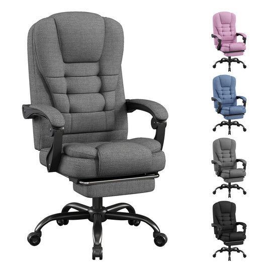 Ergonomic Executive Office Chair - High Back Chair with Headrest & Lumbar Support, Premium Home Office Chair - Adjustable Height