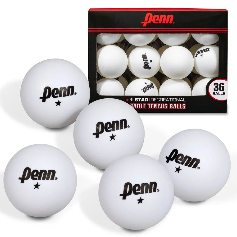 Official 1-Star Table Tennis Balls Set of 36 Durable High Visibility Ping Pong Balls Recreation and Competition