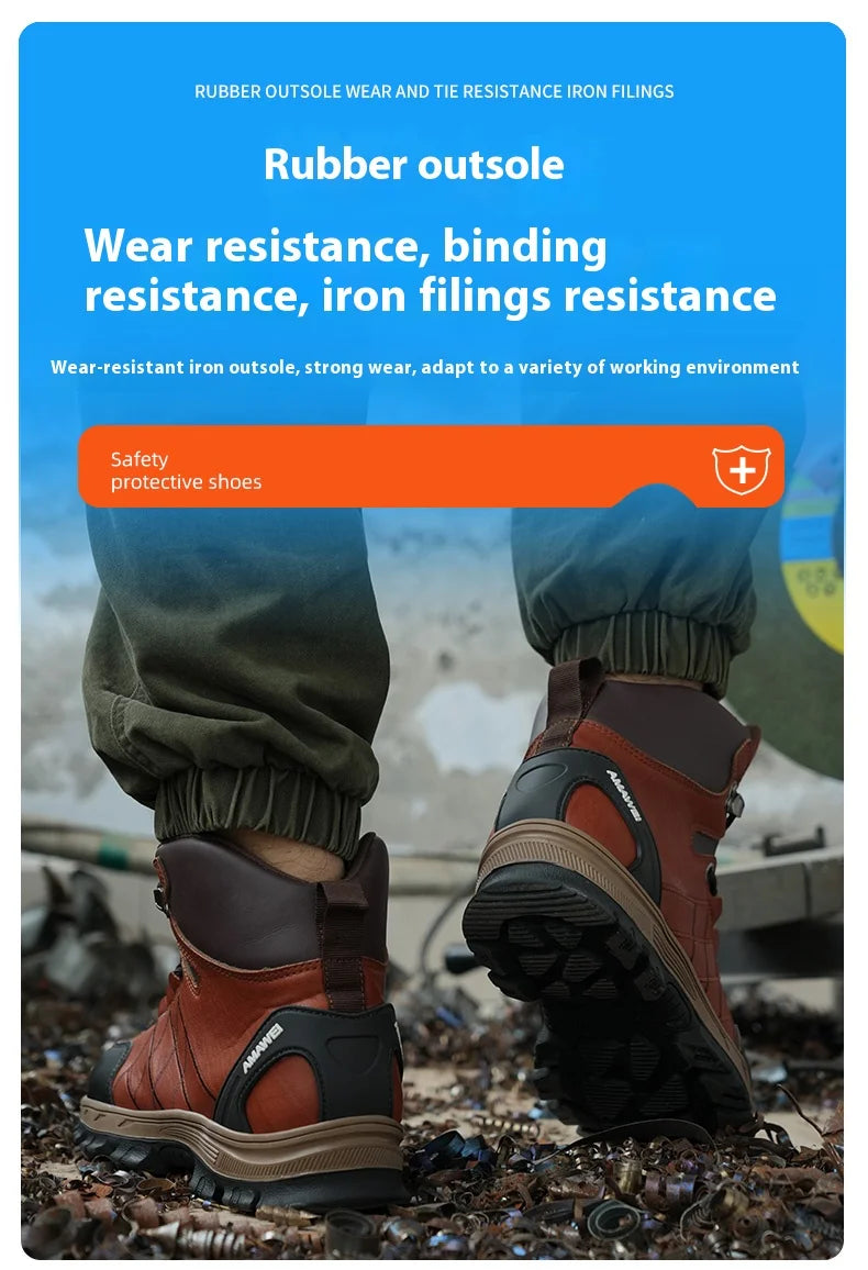 Safety Shoes Men Work Sneakers Indestructible Shoes Puncture-Proof Protective Shoes Work Boots Steel Toe Construction Work Shoe