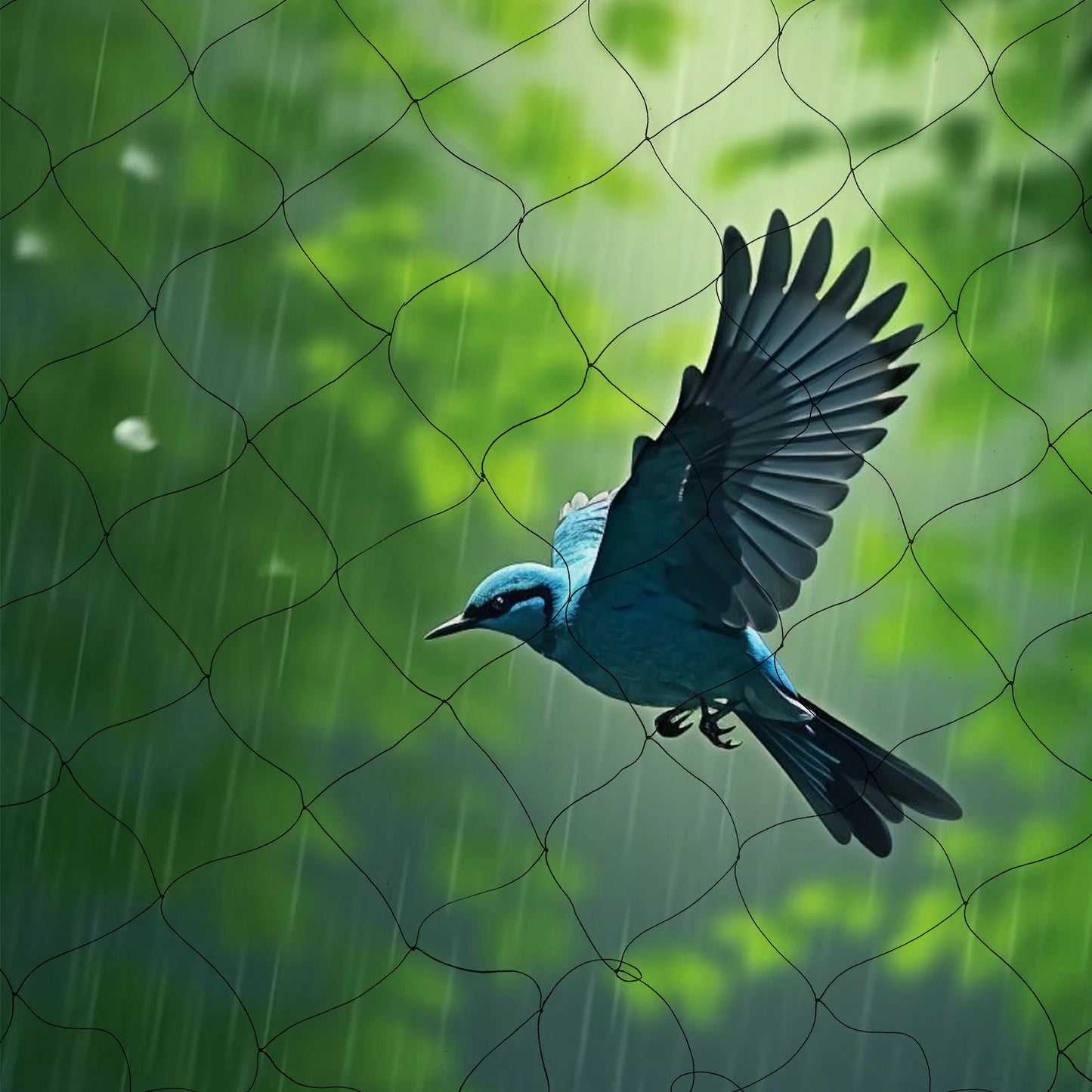 100" x 50" Black Anti Bird Netting Mesh Nylon For Fruit Crop Plant Tree For Protecting Trees from Bird, Poultry, Aviary