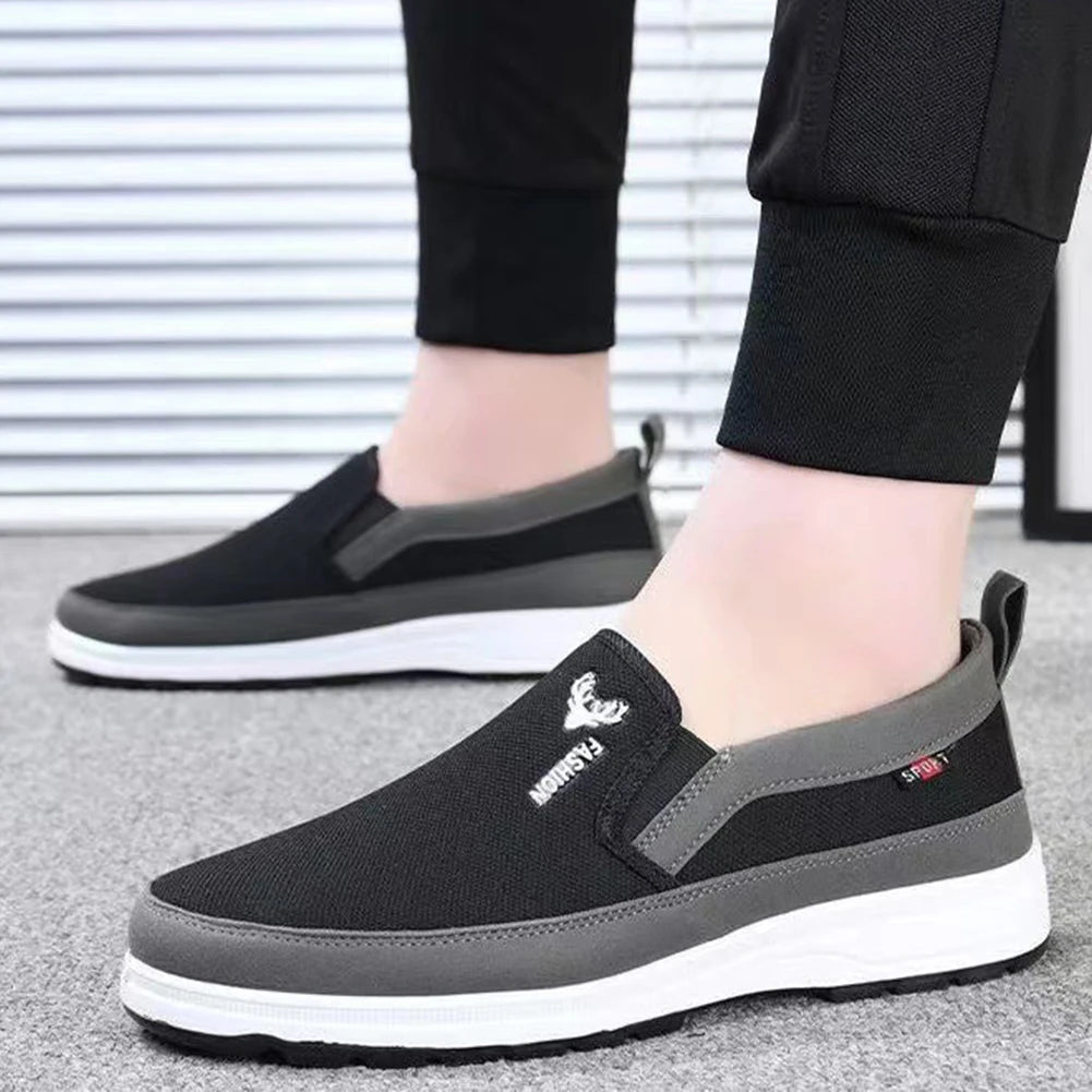 Men Penny Boat Shoes Sports Shoes Breathable Orthopedic Travel Plimsolls Flat Slip On for Outdoor Activity Hiking Walking