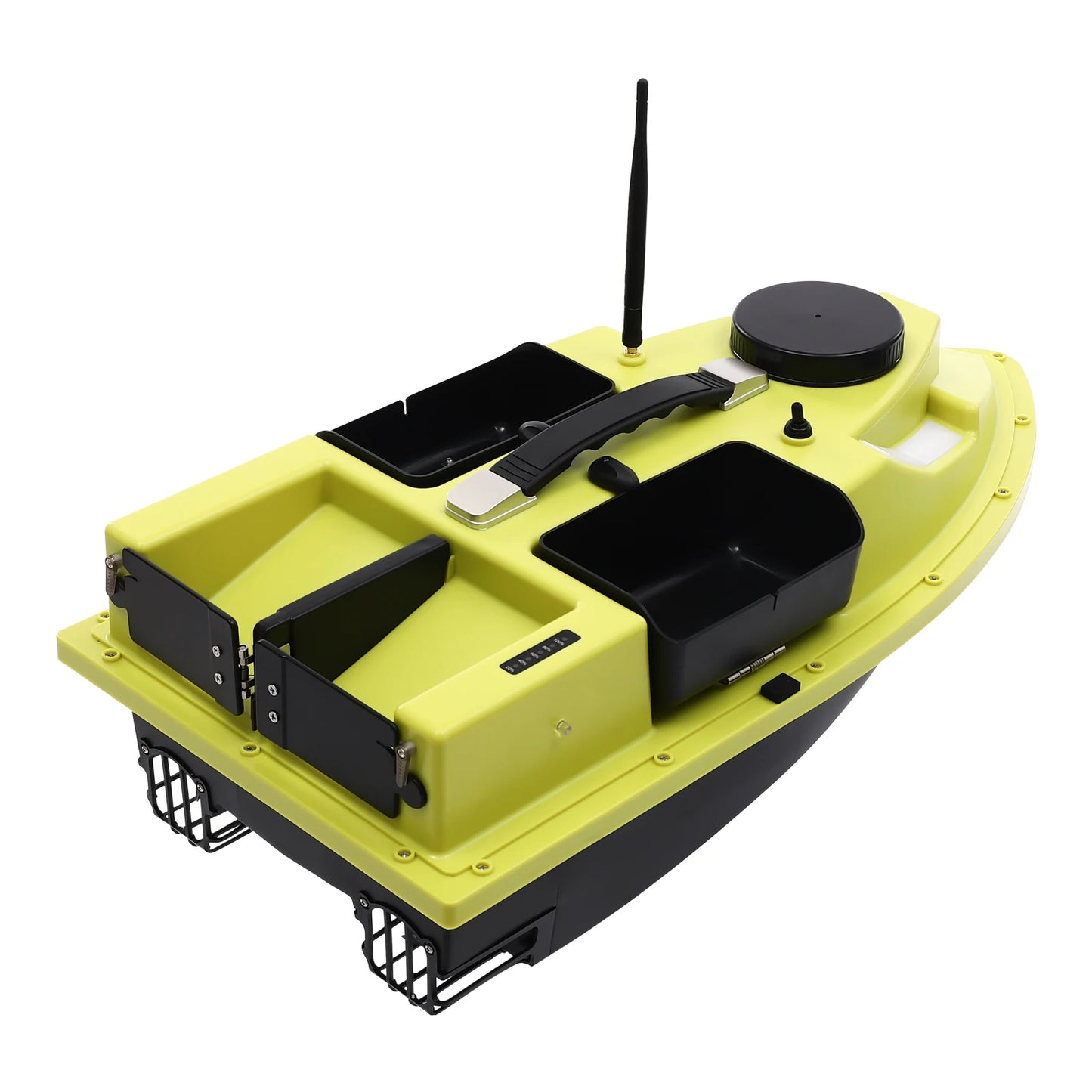5200mAh GPS Fishing Bait Boat,Remote Control Nest Beater W/ 3/4 Bait Containers and LED Screen,1.5kg/2kg Load Rechargeable