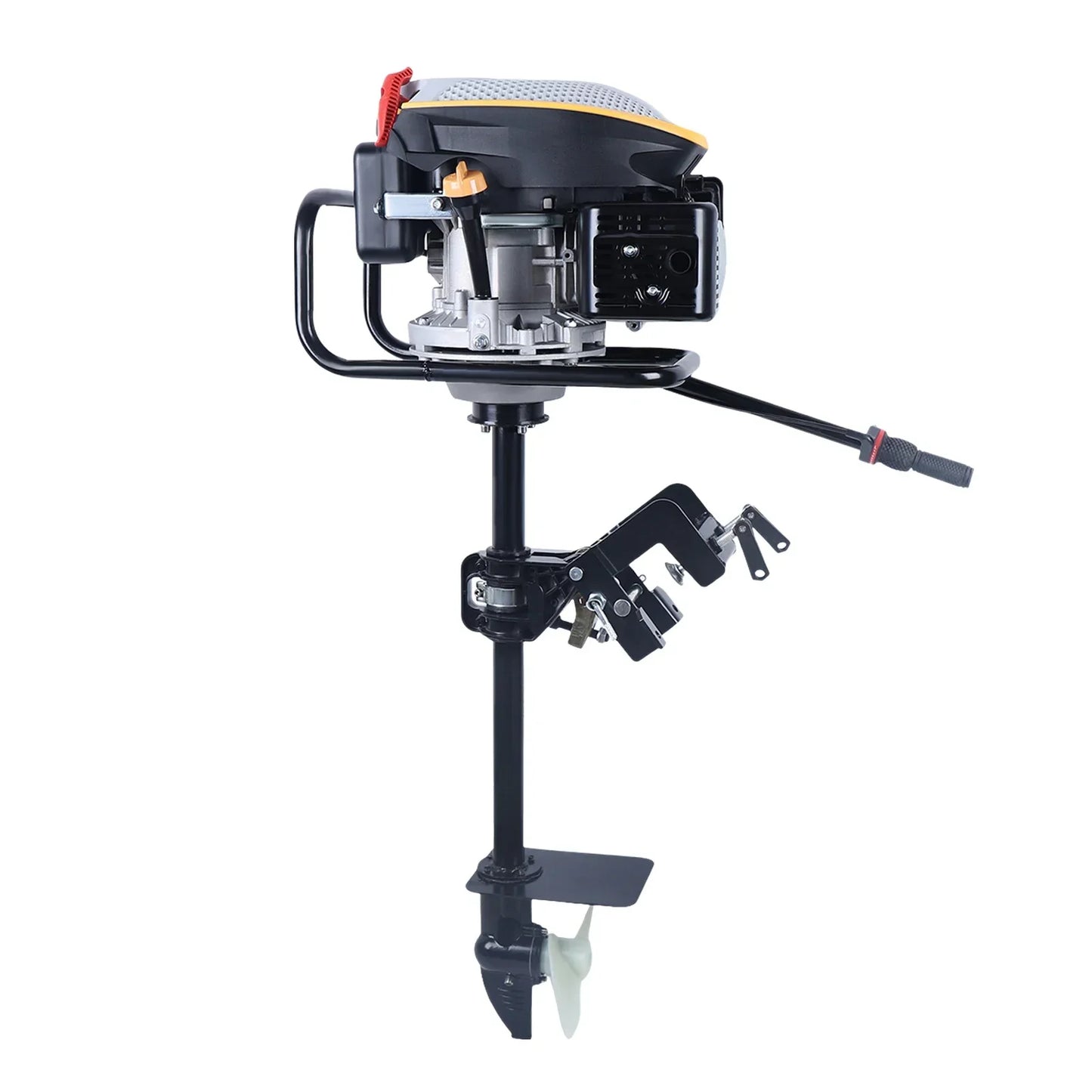 4-Stroke 9HP Outboard Motor 225CC Heavy-Duty Outboard Motor Fishing Boat Marine Engine for Fishing Aquaculture Outdoor Adventure