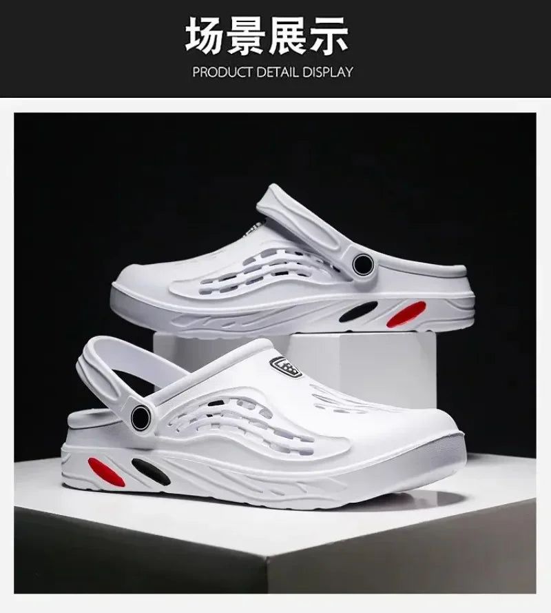 Plus Size 47 48 49 Men Summer Clogs Sandals EVA Slippers Men and Women Garden Shoes Beach Sandals Couple's Outdoor House Slides