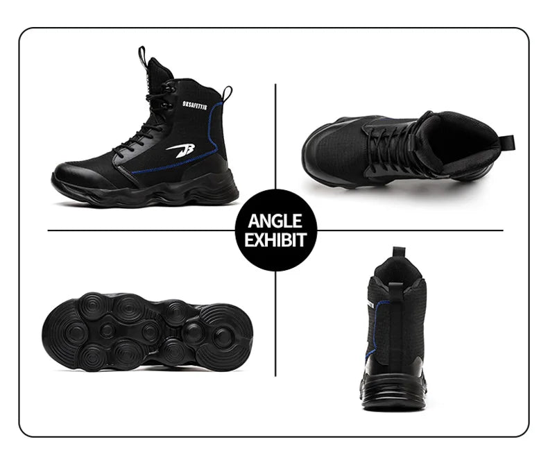 Fashionable breathable anti-smash and anti-puncture safety shoes