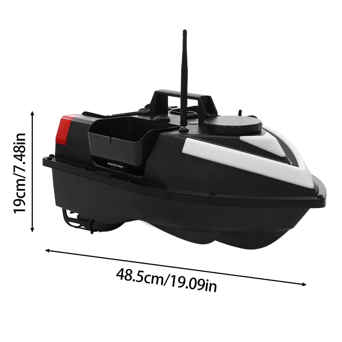 RC Fishing Bait Boat with Depth Sounder and GPS 3 Boxes Bait Boat Fishing Boat w/Remote Control Auto Return RC Fish Boat