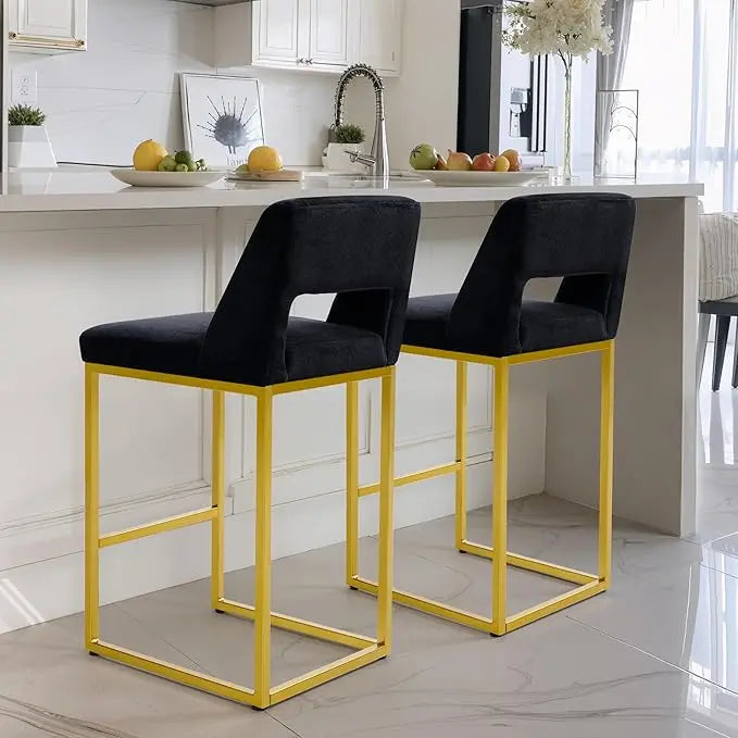 Counter Height Bar Stools for Kitchen Counter Modern Bar Chairs with Backs  for Kitchen Island with Upholstered Faux Leather
