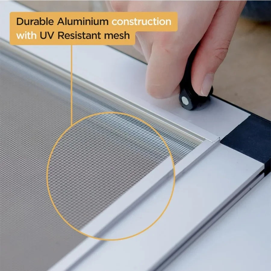 V2 Patio Pet Door Screen Insert Panel for Sliding Doors with UV Resistant Mesh and Locking Magnetic Mechanism Fits Door Track H