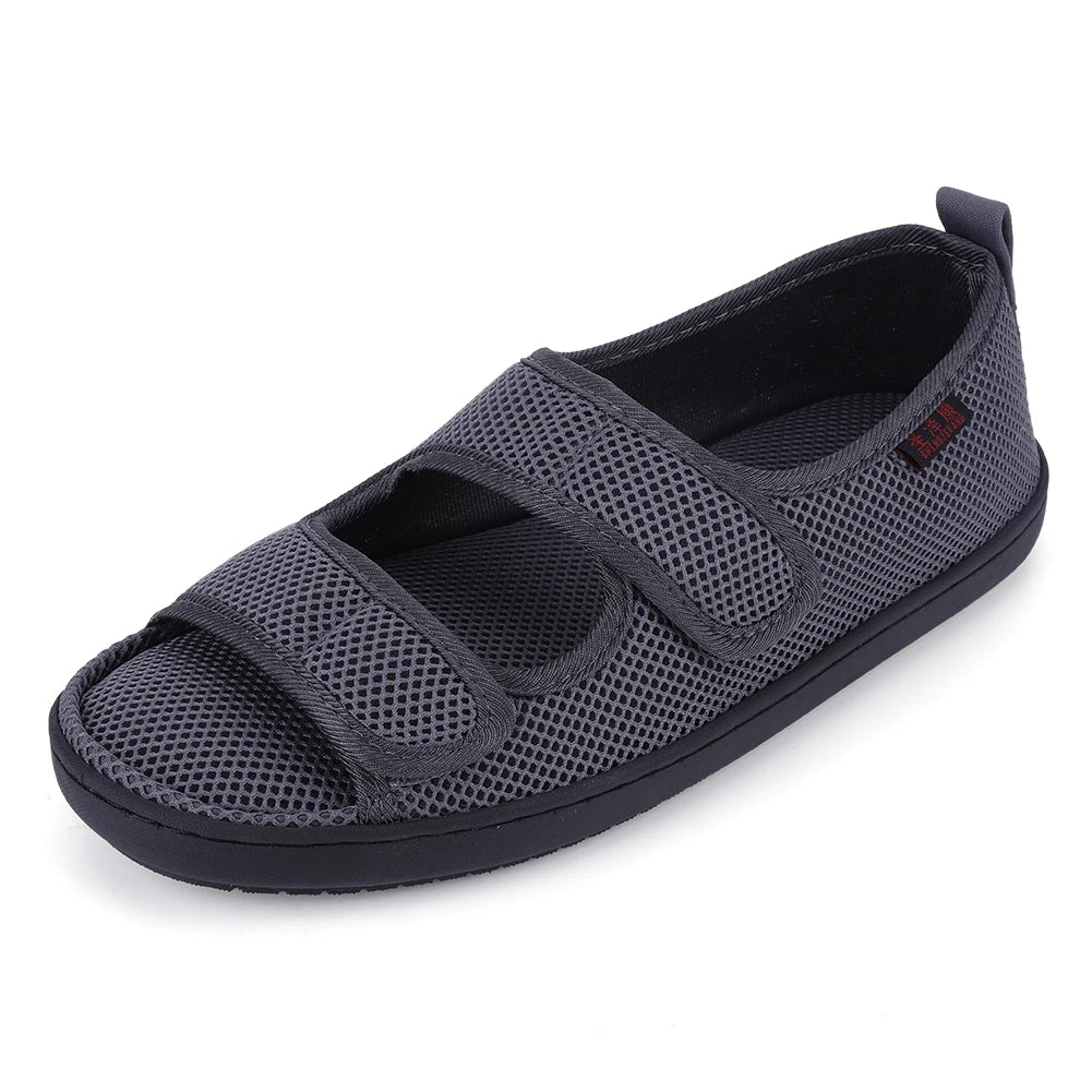Diabetic Sandals Adjustable Hook & Loop Summer Walking Sandals Comfortable Walking Shoes for Elderly Swelling Sensitive Feet