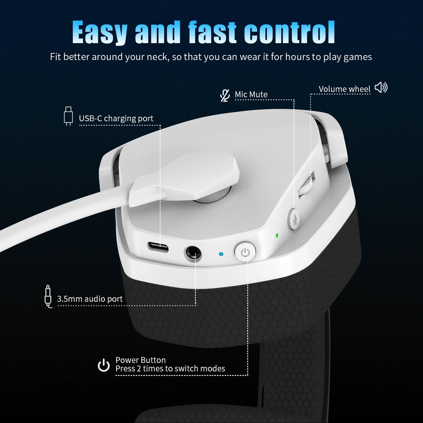 NUBWO G06 2.4G Dual Wireless Gaming Headset 5ms Low Latency