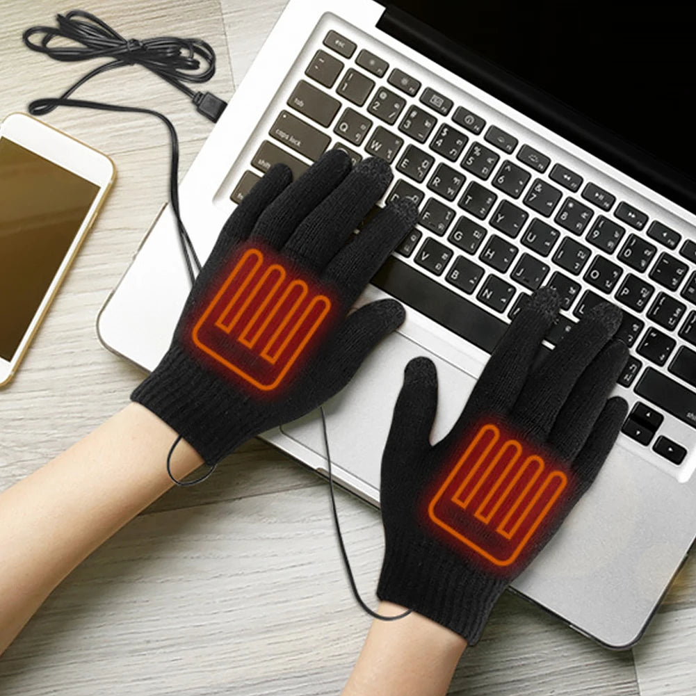 Winter Electric Heated Touch Screen Gloves for Outdoor Activities Skiing Riding Camping and Mountaineering