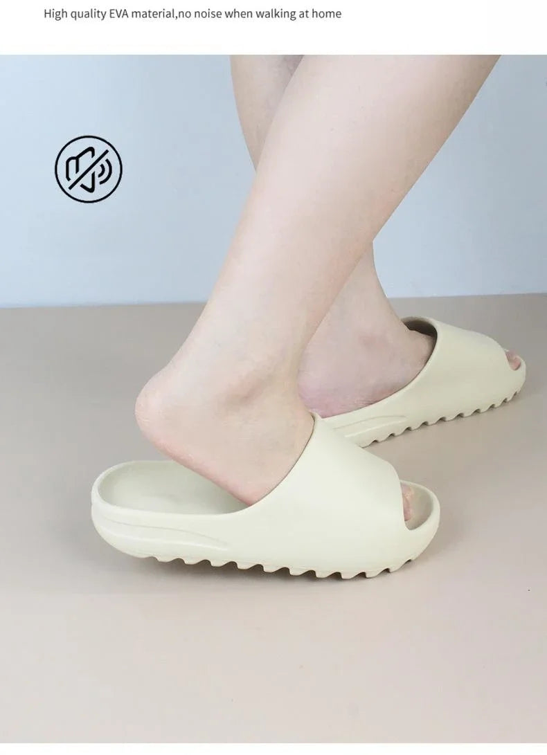 Brand High Quality Super Soft EVA Sole Summer Slippers for Men Bathroom Slippers Home Slides Couple Beach Sandals Male Slipper