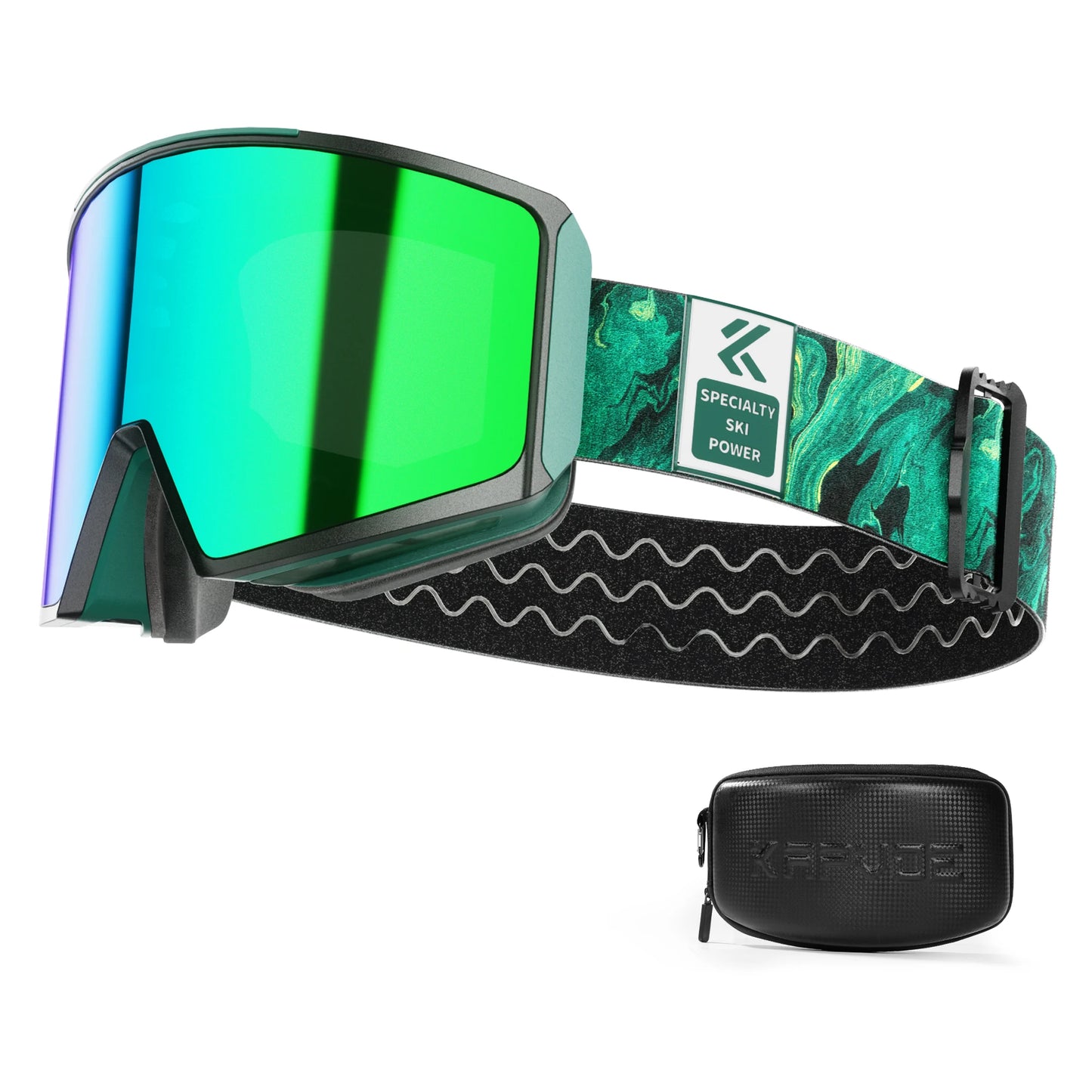 KAPVOE OTG Ski Goggles UV400 Magnetic Attraction Anti-Fog Skiing Goggles Men Snowboard Glasses Women Outdoor Snow Sunglasses