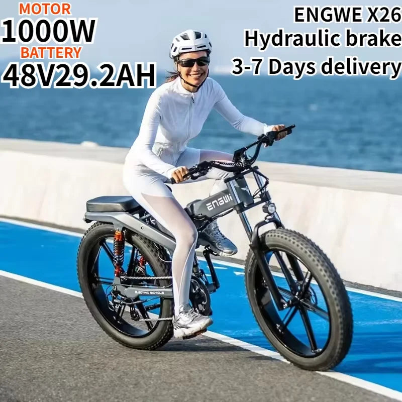 ENGWE X26 E Bike Folding 1000W Motor 48V29.2AH All-terrain Electric Bike