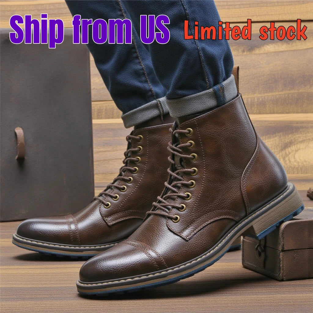 Men Ankle Boots Fashion Brand Comfortable Casual Men Boots