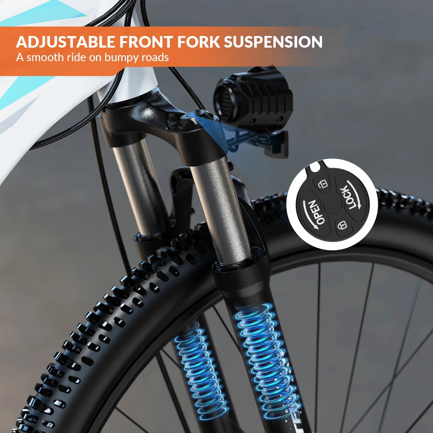 5TH WHEEL EB17lite Electric Bike, 500W Motor, 468Wh Removable Battery, 37KM/H Max Speed, Color LCD Display, Front Suspension