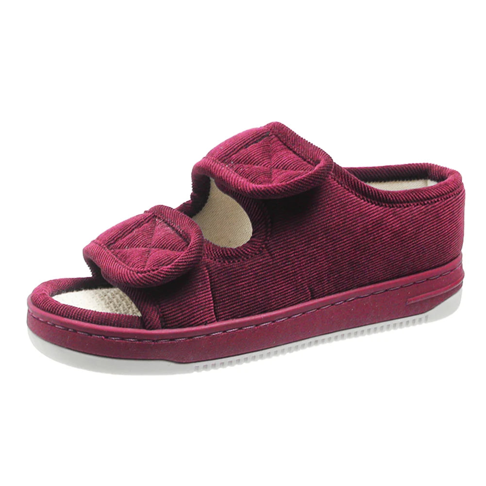 Diabetic Shoes Open Toe Diabetic Slippers Adjustable Elderly Sandals Breathable Orthopedic Footwear for Women and Men