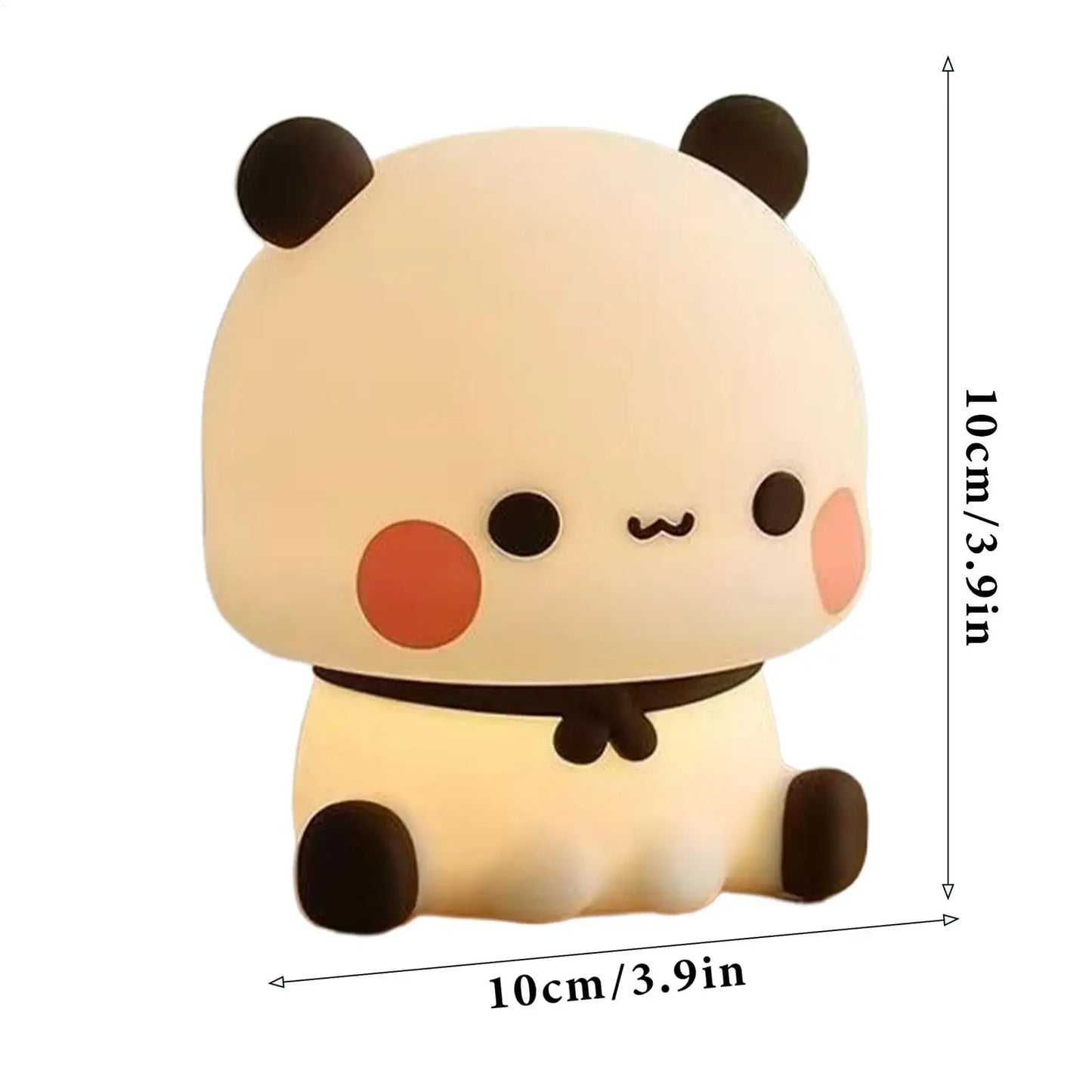 Cartoon Panda Led Night Light Cute Animal Lamp for Kids Bedside Bedroom Living Room Decorative Adjustable 3 Level Silicone Night