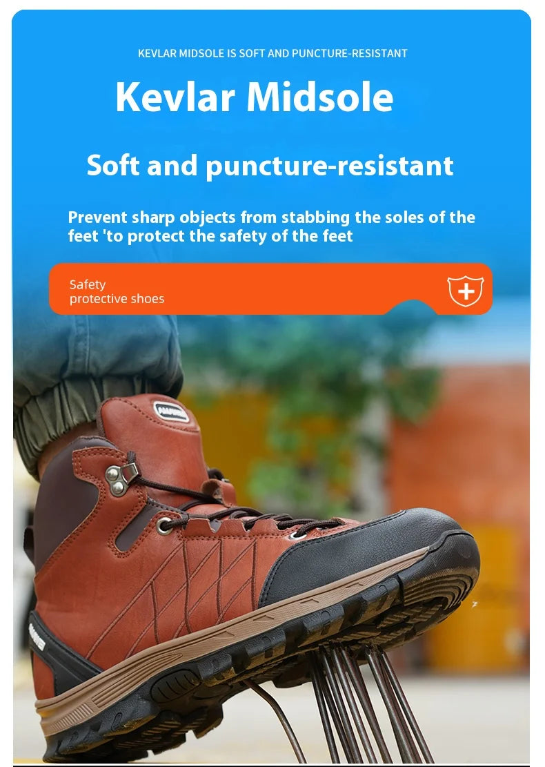 Safety Shoes Men Work Sneakers Indestructible Shoes Puncture-Proof Protective Shoes Work Boots Steel Toe Construction Work Shoe