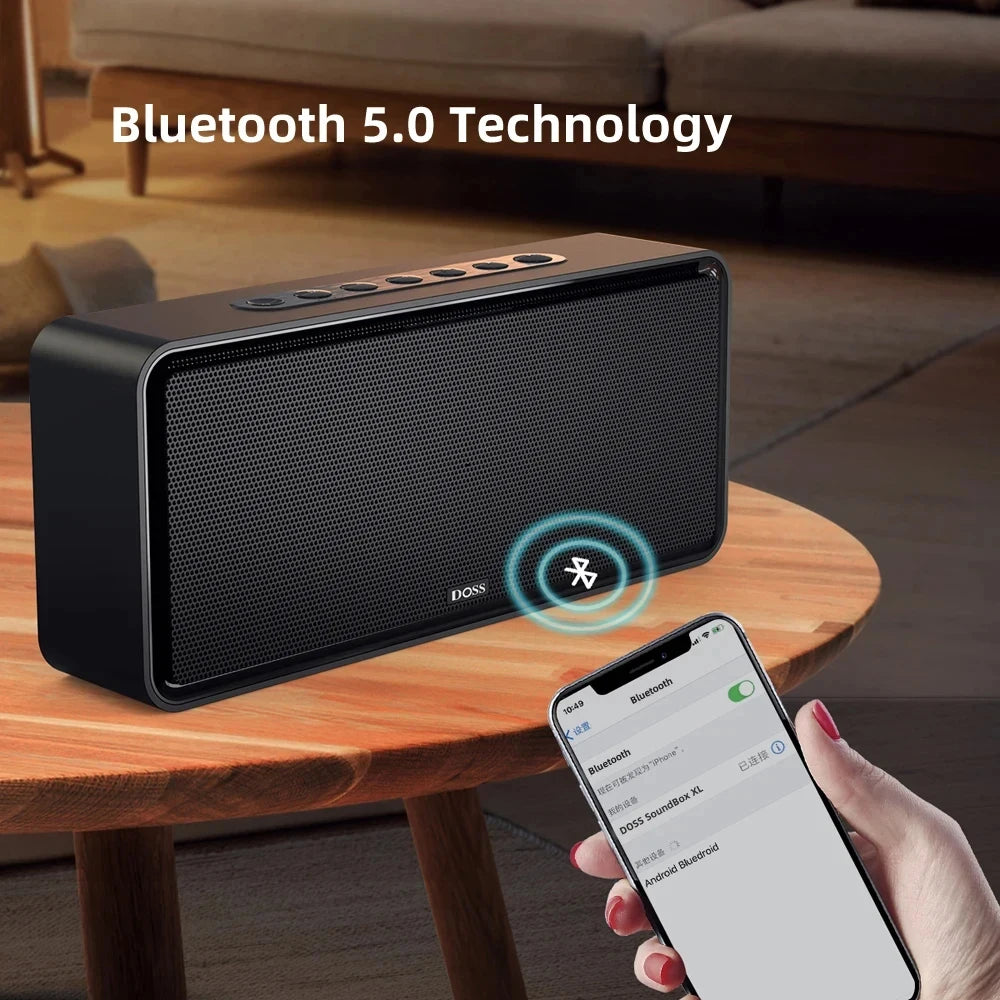 DOSS Home Bluetooth Speaker Powerful 32W Stereo Sound Bold Bass Subwoofer Music Sound Box TWS Wireless Pairing Portable Speakers